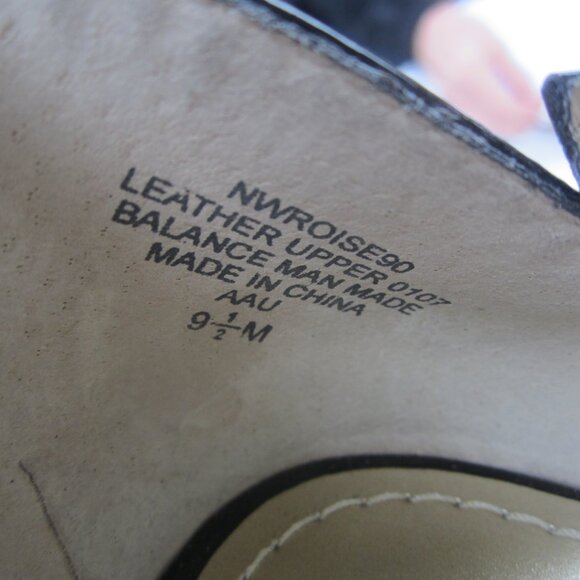 NINE WEST CLASSY "NWROISE90" BLACK PATENT DRESS HEEL 9.5M - Picture 3 of 7